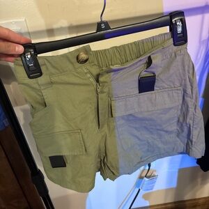 SHEIN Olive and Gray Cargo Shorts
